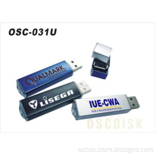 Brick style USB flash drive with High quality metal cover